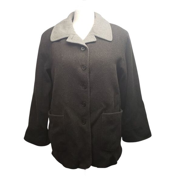 Forecaster of Boston Wool Coat Women’s Sz 14 Vintage Brown Blazer Style USA Made - Picture 1 of 11